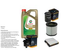 Denckermann Controllo Set 5L castrol edge 5W-30 C3 per Honda Cr-V II 2.0