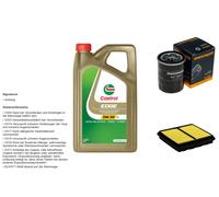DENCKERMANN Controllo Set 5L CASTROL EDGE 5W-30 C3 Per Honda CRX III 1.6 ESi