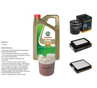 DENCKERMANN Controllo Set 5L CASTROL EDGE 5W-30 C3 Per Hyundai I10 1.0
