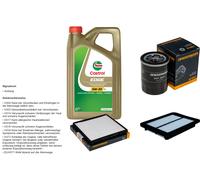 DENCKERMANN Controllo set 5L CASTROL EDGE 5W-30 C3 per Hyundai i10 1.1