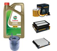 DENCKERMANN Controllo Set 5L CASTROL EDGE 5W-30 C3 Per Hyundai I30 Kombi 1.6