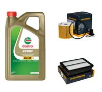 DENCKERMANN Controllo Set 5L CASTROL EDGE 5W-30 C3 Per Hyundai I30 Kombi 1.6