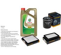 Denckermann Controllo Set 5L castrol edge 5W-30 C3 per Kia Picanto 1.0 1.2