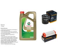 DENCKERMANN Controllo Set 5L CASTROL EDGE 5W-30 C3 Per KIA Picanto 1.2 1.0