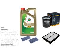 DENCKERMANN Controllo Set 5L CASTROL EDGE 5W-30 C3 Per KIA Sportage 2.0i 16V