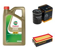 DENCKERMANN Controllo Set 5L CASTROL EDGE 5W-30 C3 Per Lancia Y 1.2 16V