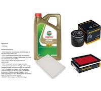 DENCKERMANN Controllo Set 5L CASTROL EDGE 5W-30 C3 Per Nissan Juke 1.6