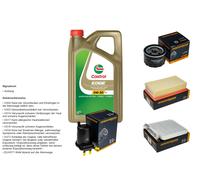 DENCKERMANN Controllo set 5L CASTROL EDGE 5W-30 C3 per Nissan Micra III 1.5