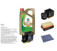 DENCKERMANN Controllo set 5L CASTROL EDGE 5W-30 C3 per Nissan Micra III 1.5