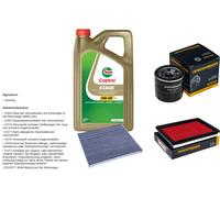 DENCKERMANN Controllo Set 5L CASTROL EDGE 5W-30 C3 Per Nissan Micra IV 1.2