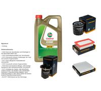 Denckermann Controllo Set 5L castrol edge 5W-30 C3 per Nissan Micra V 1.5