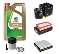 DENCKERMANN Controllo Set 5L CASTROL EDGE 5W-30 C3 Per Nissan Micra V 1.5