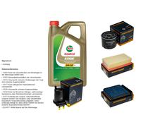 DENCKERMANN Controllo Set 5L CASTROL EDGE 5W-30 C3 Per Nissan Note 1.5 dCi