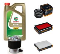 DENCKERMANN Controllo Set 5L CASTROL EDGE 5W-30 C3 Per Nissan Qashqai +2 I