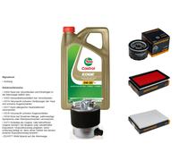 DENCKERMANN Controllo set 5L CASTROL EDGE 5W-30 C3 per Nissan Qashqai +2 Io