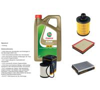 Denckermann Controllo Set 5L castrol edge 5W-30 C3 per Opel Astra A 1.3