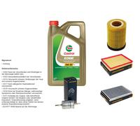 Denckermann Controllo Set 5L castrol edge 5W-30 C3 per Opel Astra G Cc 1.4