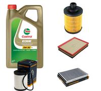 DENCKERMANN Controllo Set 5L CASTROL EDGE 5W-30 C3 Per Opel Astra H 1.3 CDTi
