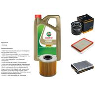 Denckermann Controllo Set 5L castrol edge 5W-30 C3 per Opel Astra H Box