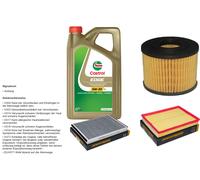 Denckermann Controllo Set 5L castrol edge 5W-30 C3 per Opel Astra H Kasten