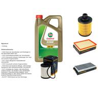 Denckermann Controllo Set 5L castrol edge 5W-30 C3 per Opel Corsa (C 1.3