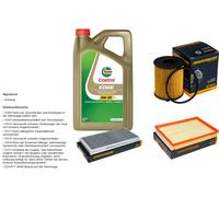 Denckermann Controllo Set 5L castrol edge 5W-30 C3 per Opel Corsa C 1.3