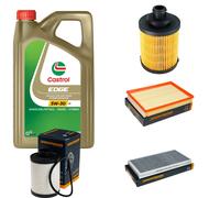 DENCKERMANN Controllo Set 5L CASTROL EDGE 5W-30 C3 Per Opel Corsa C 1.3 CDTi