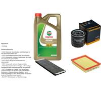 Denckermann Controllo Set 5L castrol edge 5W-30 C3 per Opel di Combinata 1.4