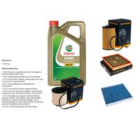 DENCKERMANN Controllo set 5L CASTROL EDGE 5W-30 C3 per Opel Insignia Un 1.6