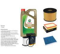 DENCKERMANN Controllo set 5L CASTROL EDGE 5W-30 C3 per Opel Moka/ MOKA X