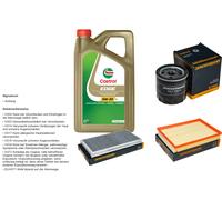 DENCKERMANN Controllo Set 5L CASTROL EDGE 5W-30 C3 Per Opel Tigra Twintop