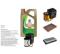 Denckermann Controllo Set 5L castrol edge 5W-30 C3 per Opel Vectra C Caravan