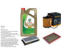 DENCKERMANN Controllo Set 5L CASTROL EDGE 5W-30 C3 Per Opel Vectra C CC