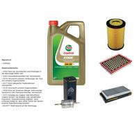 Denckermann Controllo Set 5L castrol edge 5W-30 C3 per Opel Vectra C Roulette