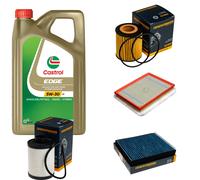 DENCKERMANN Controllo Set 5L CASTROL EDGE 5W-30 C3 Per Opel Zafira B 1.9