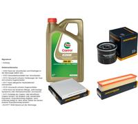 Denckermann Controllo Set 5L castrol edge 5W-30 C3 per Renault Clio IV 1.2