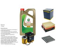 Denckermann Controllo Set 5L castrol edge 5W-30 C3 per Renault Laguna II 1.9
