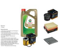 DENCKERMANN Controllo set 5L CASTROL EDGE 5W-30 C3 per Renault Laguna II 1.9
