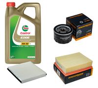 DENCKERMANN Controllo Set 5L CASTROL EDGE 5W-30 C3 Per Renault Laguna II 1.9