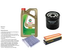 DENCKERMANN Controllo set 5L CASTROL EDGE 5W-30 C3 per RenaultTwongo II 1.2