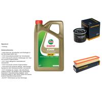 DENCKERMANN Controllo set 5L CASTROL EDGE 5W-30 C3 per RenaultTwongo II 1.2