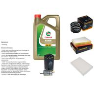 Denckermann Controllo Set 5L castrol edge 5W-30 C3 per Scarico Renault Fluence