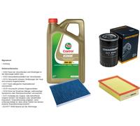 Denckermann Controllo Set 5L castrol edge 5W-30 C3 per Seat Altea