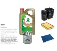 DENCKERMANN Controllo set 5L CASTROL EDGE 5W-30 C3 per Seat Cordoba Vario