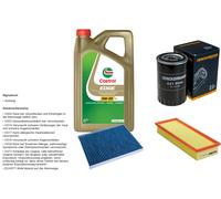 DENCKERMANN Controllo set 5L CASTROL EDGE 5W-30 C3 per Seat Cordoba Vario