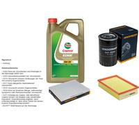 DENCKERMANN Controllo set 5L CASTROL EDGE 5W-30 C3 per Seat Cordoba Vario