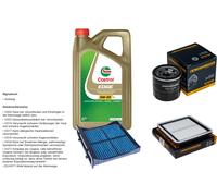 DENCKERMANN Controllo set 5L CASTROL EDGE 5W-30 C3 per Subaru Forester 2.0