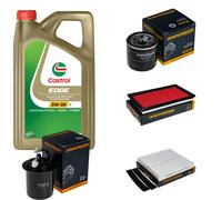 DENCKERMANN Controllo Set 5L CASTROL EDGE 5W-30 C3 Per Subaru Forester 2.0