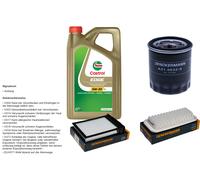 DENCKERMANN Controllo Set 5L CASTROL EDGE 5W-30 C3 Per Toyota Aygo 1.0