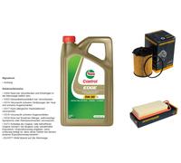 Denckermann Controllo Set 5L castrol edge 5W-30 C3 per Toyota Aygo 1.4
